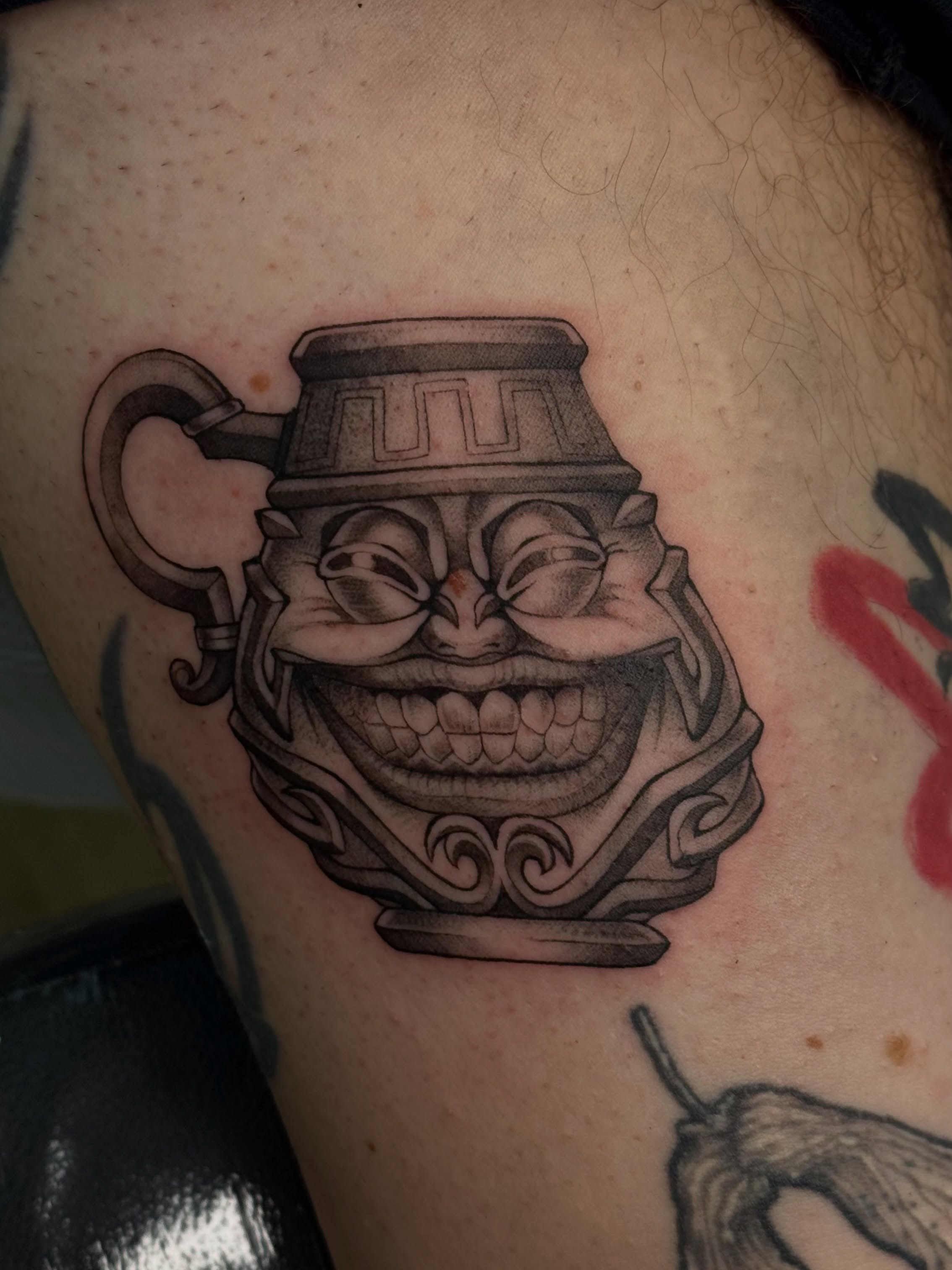 Ornamental tattoo detail by Von Bad Kid Ink Toronto